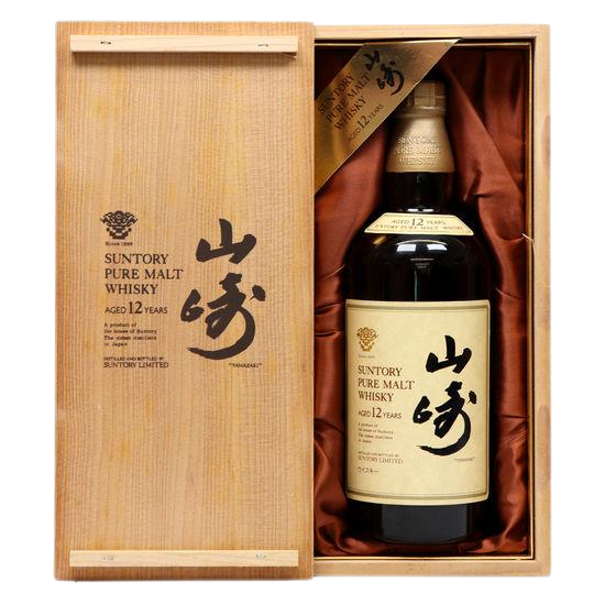 山崎12年純麥威士忌(舊版金花標) 750ml THE YAMAZAKI PURE MALT WHISKY AGE 12 YEARS