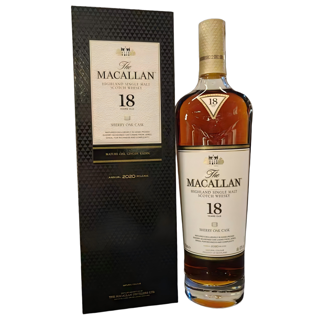 麥卡倫18年單桶雪莉桶威士忌2020年(舊版)700ml THE MACALLAN HIGHLAND SINGLE MALT WHISKY AGE 18 YEARS SHERRY OAK