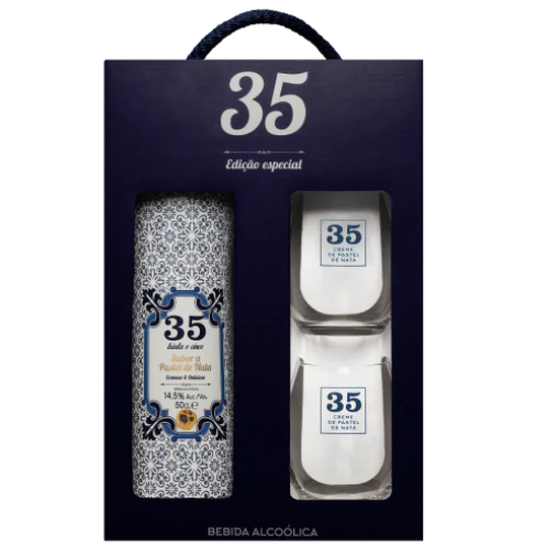 葡撻酒【傳統風味】禮盒套裝(500ml+2杯) Licor 35 Traditional Pack 500ml