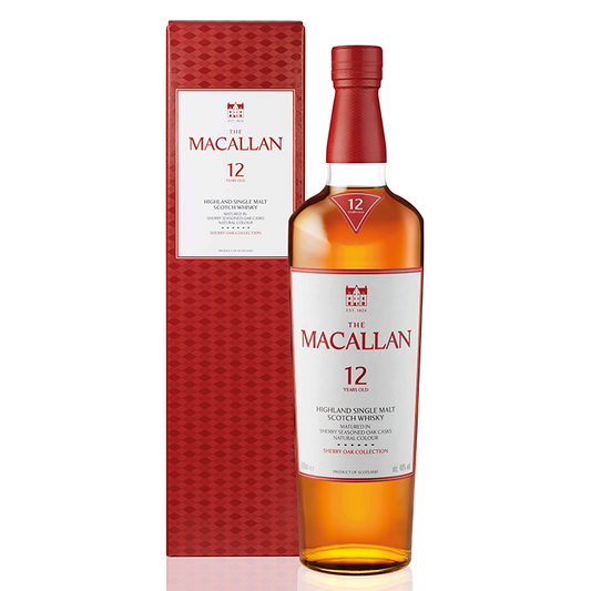 麥卡倫12年單桶雪莉桶威士忌 700ml THE MACALLAN HIGHLAND SINGLE MALT WHISKY AGE 12 YEARS SHERRY OAK