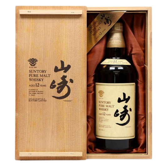 山崎12年純麥威士忌（舊版金花標) 750ml THE YAMAZAKI PURE MALT WHISKY AGE 12 YEARS