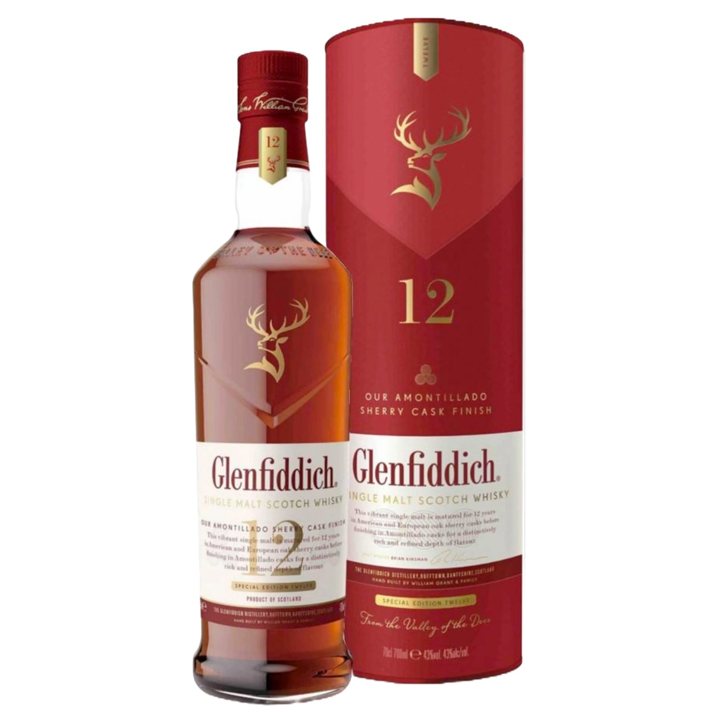 格蘭菲迪12年天使雪莉蘇格蘭單一麥芽威士忌700ml  GLENFIDDICH 12 OUR AMONTILLADO SHERRY CASK FINISH