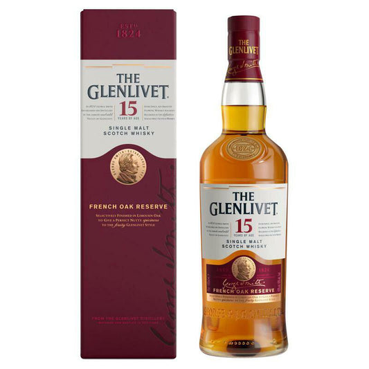 格蘭利威15年單一麥芽威士忌700ML THE GLENLIVET 15 YRS SINGLE MALT SCOTCH WHISKY