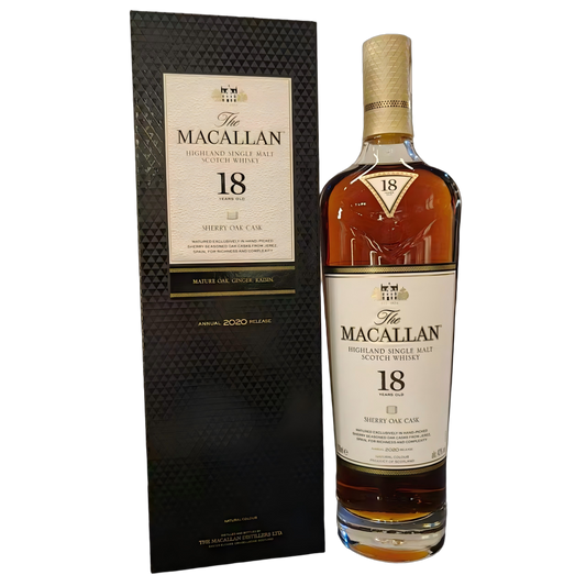 麥卡倫18年單桶雪莉桶威士忌2020年(舊版)700ml  THE MACALLAN HIGHLAND SINGLE MALT WHISKY AGE 18 YEARS SHERRY OAK