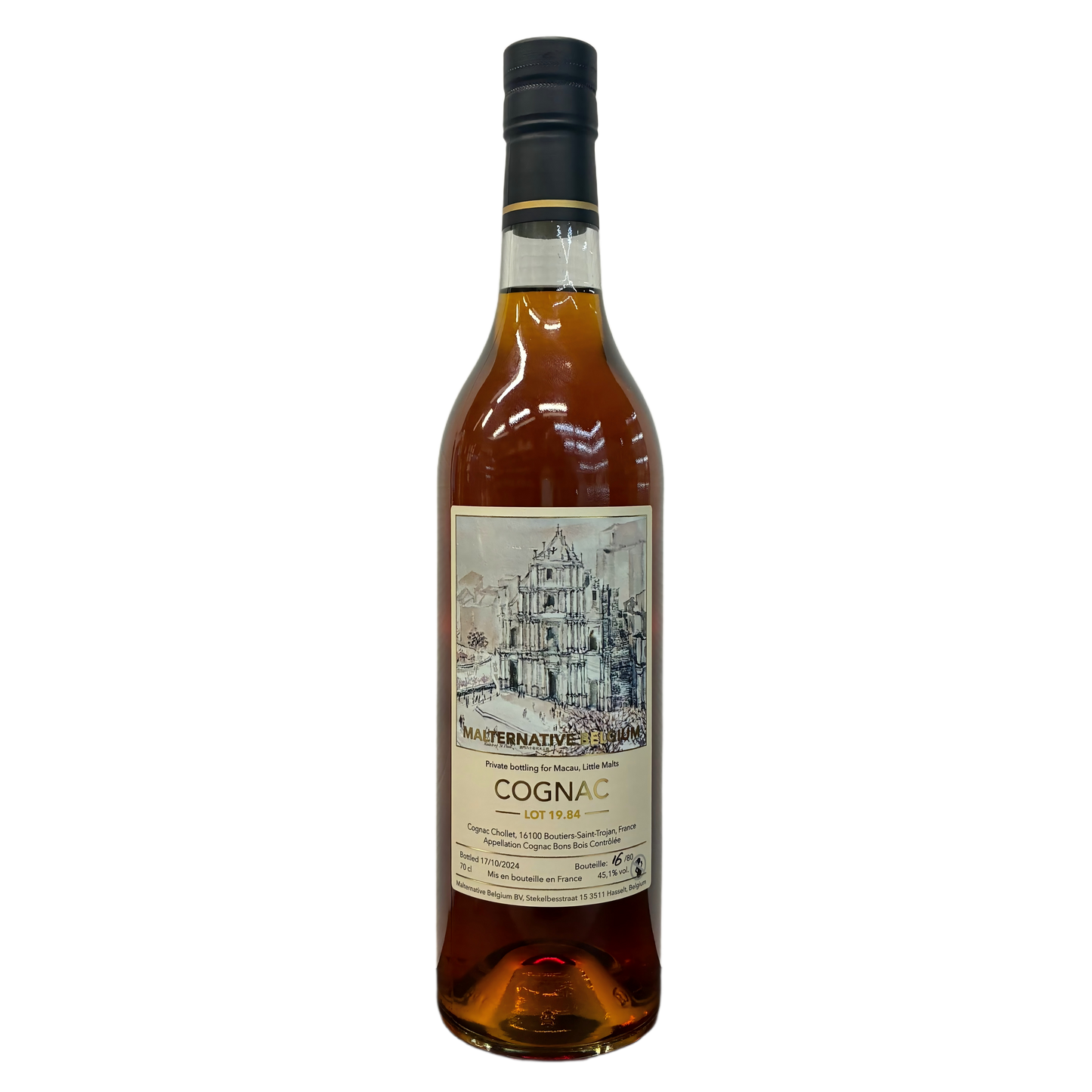 肖萊干邑(大三巴標）700ml  Cognac Chollet Lot 19.84