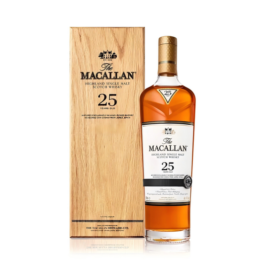 麥卡倫25年雪莉桶威士忌700ml THE MACALLAN HIGHLAND SINGLE MALT WHISKY AGE 25 YEARS  SHERRY  CASK