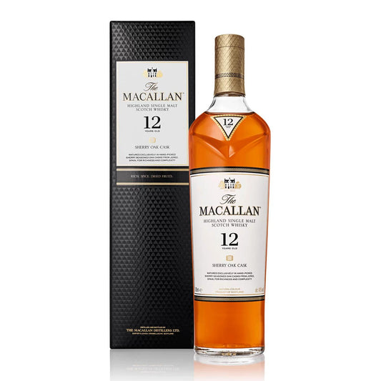 麥卡倫12年單桶雪莉桶威士忌 700ml THE MACALLAN HIGHLAND SINGLE MALT WHISKY AGE 12 YEARS SHERRY OAK